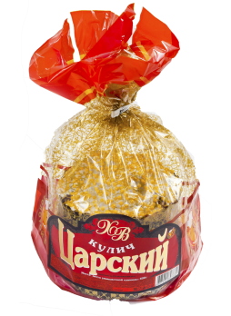 Кулич царский ЗОЛОТОЙ КОЛОБОК цукаты с арахисом, 450 г