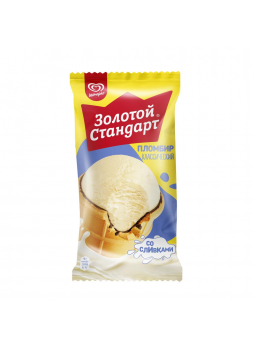 Золотой стандарт мороженое пломбир в вафельном стаканчике Классический со вкусом сливок 86г БЗМЖ