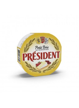 Сыр Бри Petit brie мягкий с белой плесенью 60% 125гр x 8шт БЗМЖ President® Россия (КОД 19145) (О°С)