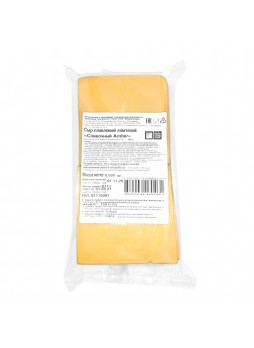Сыр сливочный Amber Оранжевый плавл 45% 40 ломт 500гр МГС флоу-пак БЗМЖ Владпромсыр (КОД 37042)(0°С)