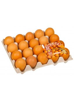 Яйцо куриное "Экстра" С-1 180шт (оранж. желток, кор.скорл.), Роскар (КОД 14146) (О°С)