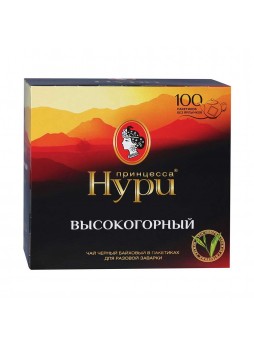 Чай черный байховый высокогорный, 2г х100пакет., картон, Принцесса Нури, Россия, (КОД 35126) (+18°С)