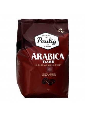 Кофе в зернах жареный Arabica Dark, 1кг., пакет, Paulig, Россия, (КОД 52835) (+18°С) оптом