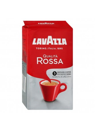 Кофе молотый Espresso Qualita Rossa, 250г, в/у пакет, Lavazza, Италия, (КОД 85461) (+18°С) оптом