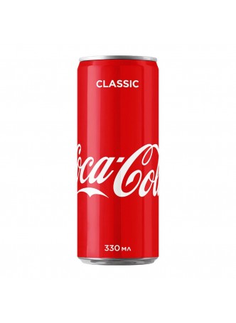 Напиток Кока-Кола Classic сильногаз б/алк 0,33л х24 ж/б, Coca-Cola®, Россия (КОД 63238) (+18°С) оптом