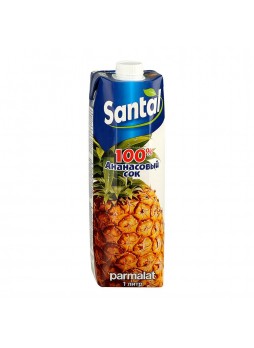 Сок ананасовый 100% 1л х12/тетра пак, Santal™, Россия (КОД 75273) (+18°С)