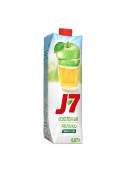 Сок яблочный осветленный, 970мл. х 12шт., пакет Тетра Пак, J-7, Россия, (КОД 33165) (+18°С)