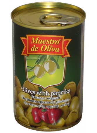 Оливки Maestro de Oliva с красным перцем 300г оптом