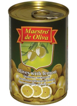 Оливки Maestro de Oliva с лимоном 300г оптом