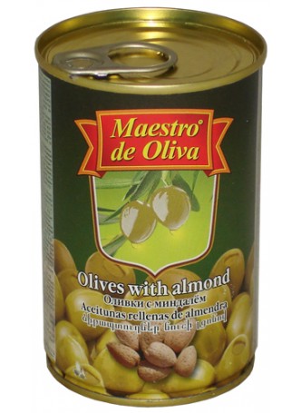 Оливки Maestro de Oliva с миндалем 300г оптом