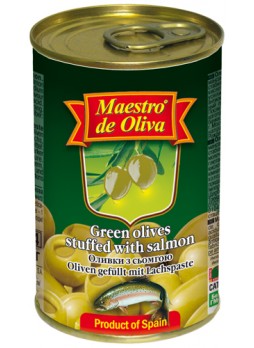 Оливки Maestro de Oliva  с семгой 300г оптом