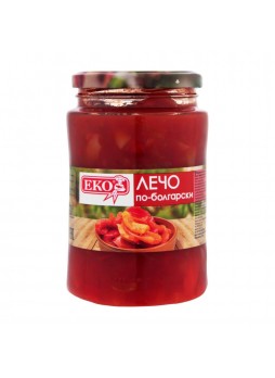 Лечо по-болгарски перец в томатном соусе 680/300гр х12шт ст. банка ЕКО Россия (КОД 72726) (+18°С)