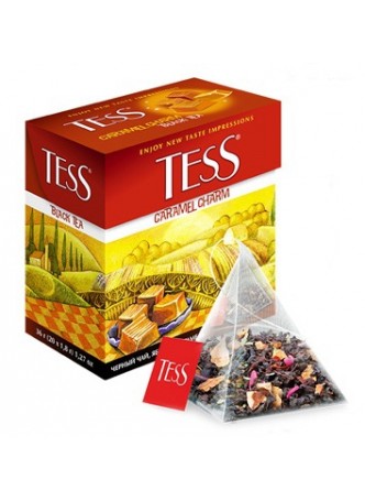 Черный чай со вкусом и ароматом карамели TESS Caramel Charm оптом