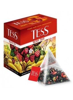 Черный чай с мятой и ягодами малины TESS Berry Bar оптом