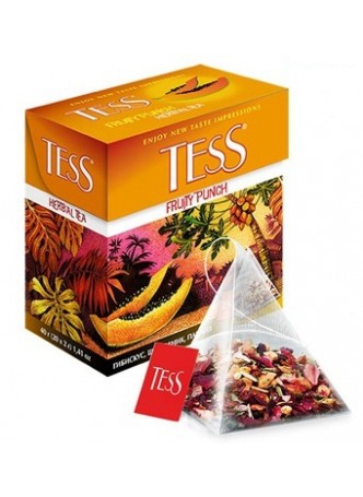 Травяной чай с манго, папайей и ароматом тропических фруктов TESS Fruity Punch оптом