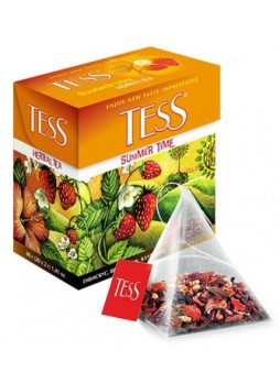 Травяной чай с ягодами клубники и малины и ароматом карамели TESS Summer Time оптом