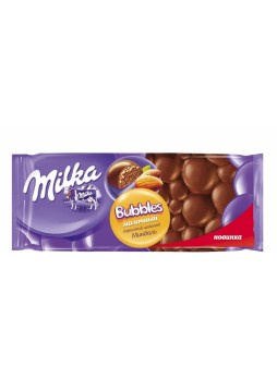 Молочный пористый шоколад с миндалем Milka Bubbles оптом