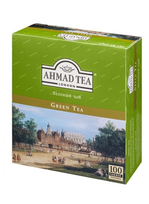 Черный чай в зеленой упаковке. Чай Ahmad Green Tea, 100*2 г.. Чай зеленый Ahmad Tea 100 г. Чай Ahmad Tea 100x2г зелёный с жасмином. Чай Ахмад зеленый 100 пакетиков.