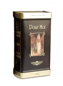 Подарочный кофе в зернах "Pour Moi" в стильной металической банке оптом