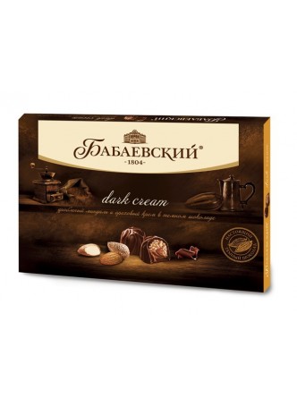 Конфеты «Бабаевский» Dark cream С дробленым миндалем и ореховым кремом в темном шоколаде оптом