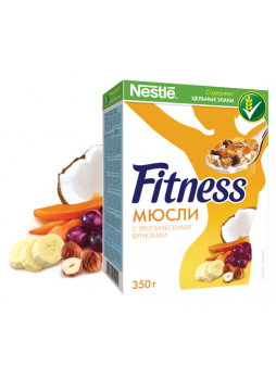 Мюсли Nestle Fitness с тропическими фруктами оптом