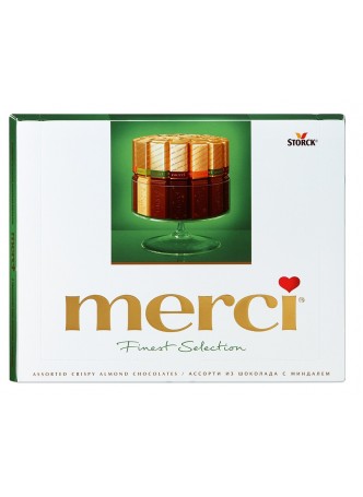 Набор шоколадных конфет Merci ассорти с миндалем 4 вида шоколада оптом