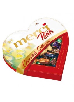 Конфеты шоколадные "Merci" Petits Ассорти коробка Сердце оптом