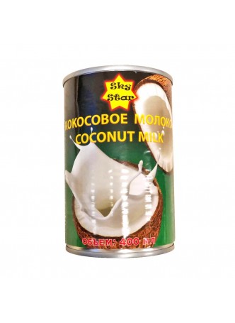 Кокосовое молоко 75% мякоти, жирн 18% 400мл х 24шт ж/б Sky Star Таиланд (КОД 34509) (+18°С) оптом