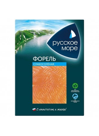 Форель радужная филе ломтики с/с охл. 120гр в/у Русское Море™ Беларусь (КОД 82929) (0°С) оптом