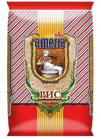 Рис Ameria янтарный пропаренный 900г оптом