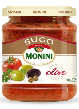 Соус Monini томатный с оливками 200г оптом