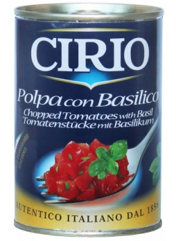 Томаты Cirio очищенные резаные в томатном соке с базиликом  "Chopped Tomatoes with Basil" 400гр. (36161) оптом